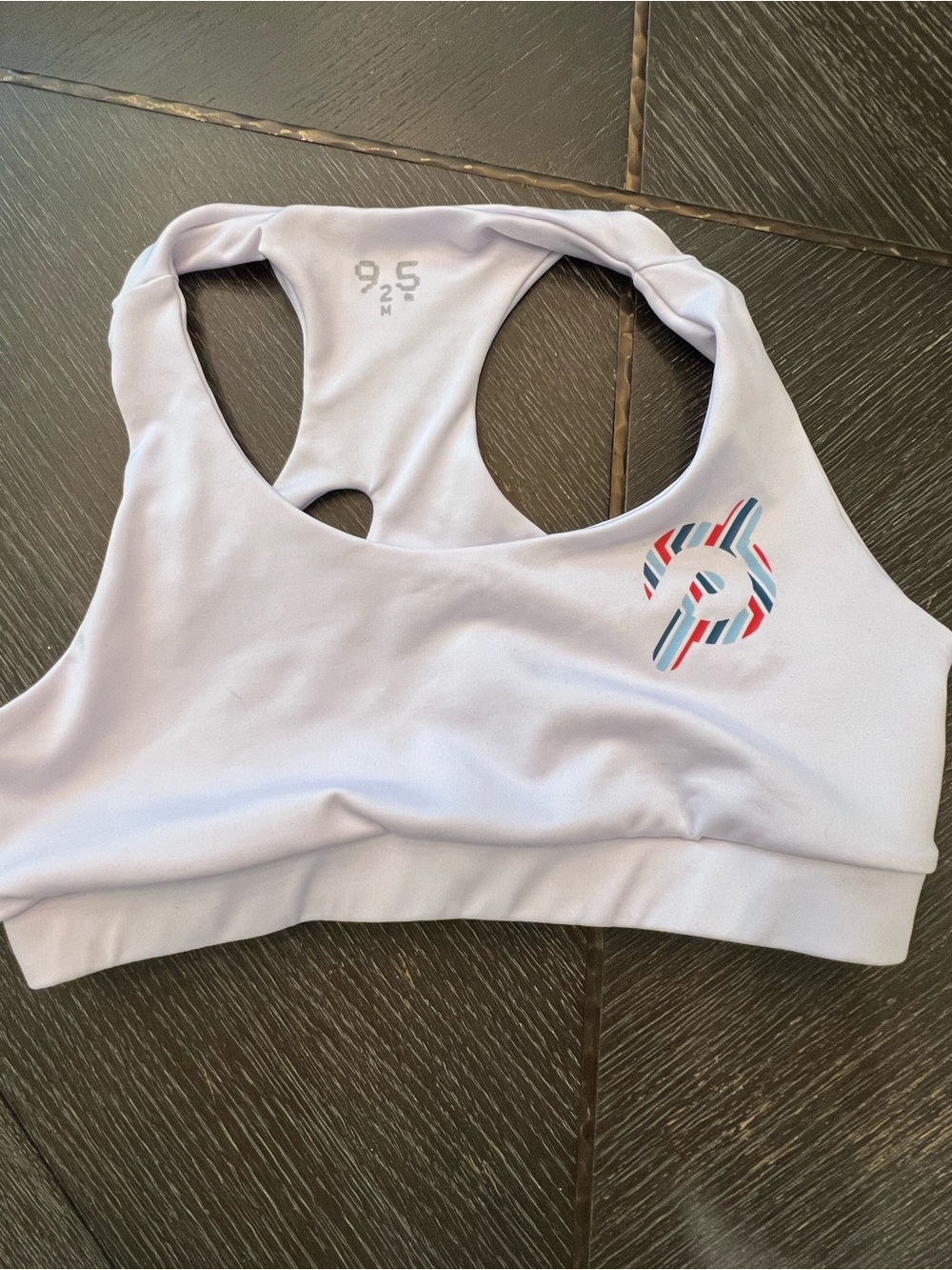 Peloton Light Lavender Racerback Sports Bra- no padding inserts